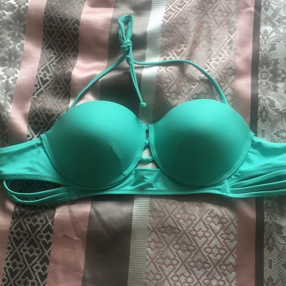 Turquoise bikini top